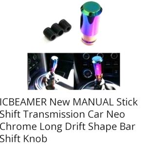 Icbeamer Universal Manual Stick Shift Transmission Neo Chrome Shift Knob